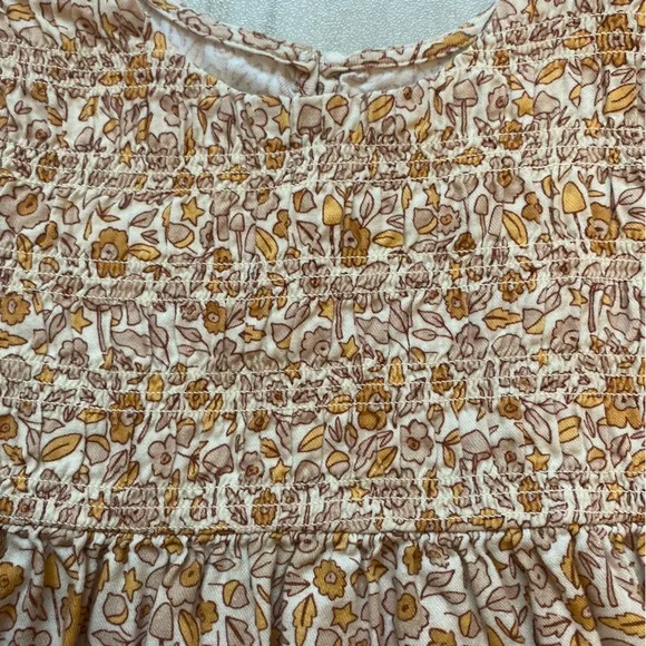 Cat & Jack Long Sleeve Fall Leaves Dress with Smocking, size 4T - Picture 4 of 9